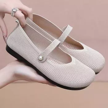 Женские сетчатые легкие дышащие повседневные туфли Мэри Джейн с ремешком на щиколотке, удобные мокасины без застежек, кроссовки на плоской подошве для тренировок для женщин 35