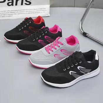 Женские сетчатые низкие повседневные кроссовки на шнуровке для людей среднего и пожилого возраста Size 39