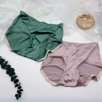 Женские сексуальные бесшовные трусики из атласа ледяного шелка, дышащее эластичное нижнее белье, мягкие удобные гладкие трусы, женское нижнее белье