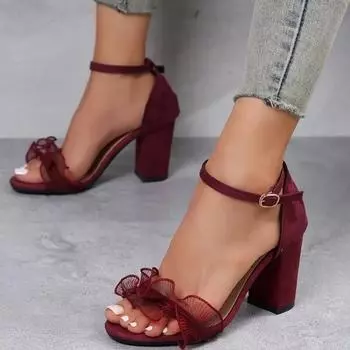 Женские сексуальные босоножки на высоком каблуке, римские летние толстые каблуки, толстые каблуки, женская британская мода, толстая подошва, вечерние туфли больших размеров 35 бежевый