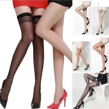 Женские сексуальные чулки, чулки до бедра, колготки, женские носки выше колена для ночного клуба, кружевной топ One size fits all