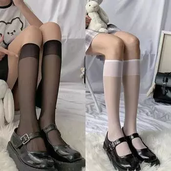 Женские сексуальные чулки в сеточку, летние ультратонкие чулки для тела, выше колена, нейлоновые длинные носки, чулочно-носочные изделия, чулки в стиле Лолита One Size