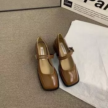 Женские сексуальные дизайнерские босоножки на толстом каблуке для женщин, весенние, новые, элегантные, слипоны, нарядные, для улицы, вечерние, высокие каблуки, Mujer 35