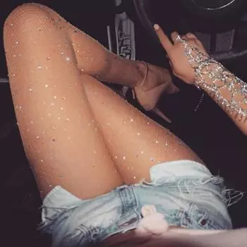 Женские сексуальные колготки с блестящими стразами, высокая эластичность, противоскользящие, ультратонкие, прозрачные, ажурные, мягкие узкие колготки для клуба и вечеринки
