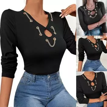 Женские сексуальные кружевные ажурные топы, готическая футболка, женская облегающая пуловер, блузка