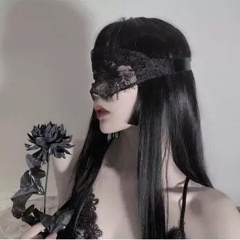 Женские сексуальные кружевные повязки на глаза, черно-белые нашивки с вырезами, экзотическая одежда
