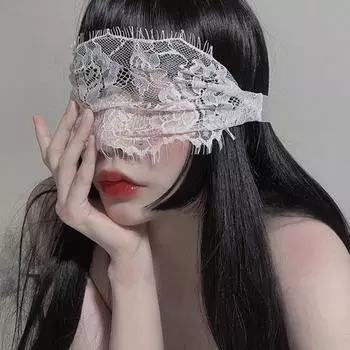 Женские сексуальные кружевные повязки на глаза, черно-белые нашивки с вырезами, экзотическая одежда