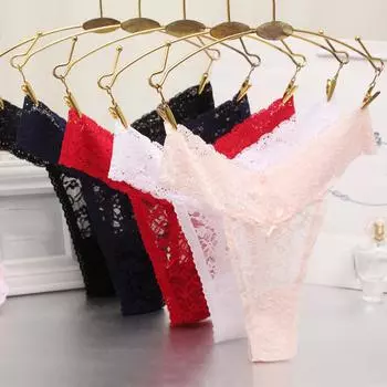 Женские сексуальные кружевные прозрачные дышащие стринги, трусы, нижнее белье, нижнее белье L