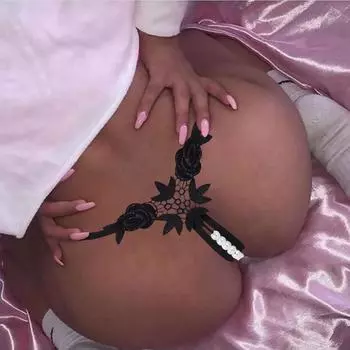Женские сексуальные кружевные стринги, женские сексуальные полые трусики, кружевные трусы с промежностью, прозрачные стринги