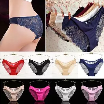 Женские трусики с кружевной задней половиной XL белый