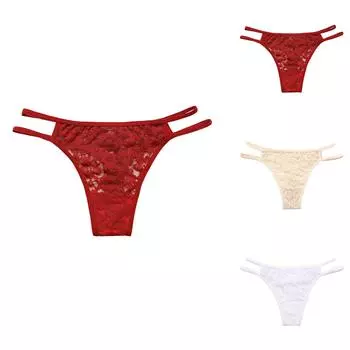 Женские сексуальные кружевные трусики без следов, сексуальные брюки-стринги M