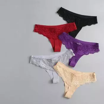 Женские сексуальные кружевные трусики, нижнее белье с заниженной талией, стринги, женское дышащее белье, искушение, вышивка, нижнее белье One Size