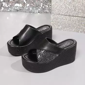 Женские сексуальные модные новые босоножки с открытым носком на высоком каблуке с толстой подошвой удобные женские босоножки 35