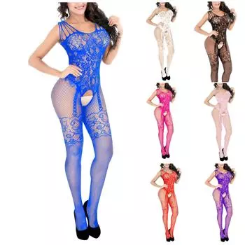 Женские сексуальные подтяжки, галстук-бабочка, полая интегрированная сетка, забавное нижнее белье One Size