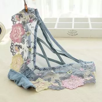 Женские сексуальные полые трусы, сетчатые прозрачные трусы, нижнее белье, кружевные трусики с вышивкой, бинты, эротические трусы Lingeire M