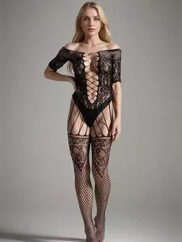 Женские сексуальные сетчатые чулки для всего тела, ажурные прозрачные боди, женские эротические колготки с сетчатым принтом, нижнее белье, пижамы XXS