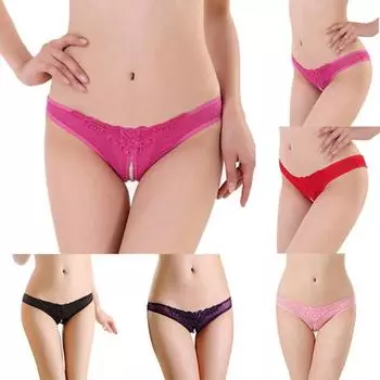 Женские сексуальные сетчатые дышащие трусики с искусственным жемчугом без вырезов, нижнее белье-стринги