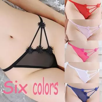 Женские сексуальные сетчатые стринги с лентой, прозрачное нижнее белье, кружевное сексуальное нижнее белье Average Size