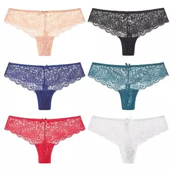 Женские сексуальные стринги с низкой посадкой, популярные прозрачные кружевные ажурные трусики, женские дышащие трусы без следов M