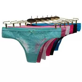 Женские сексуальные стринги, женское нижнее белье, хлопковые кружевные трусики, женские трусики, нижнее белье, 6 шт./лот M