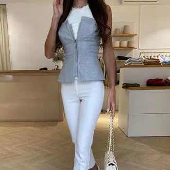 Женские сексуальные топы-трубы бандо, топы без рукавов с планкой на молнии, облегающие однотонные вечерние топы, уличная одежда S чёрный