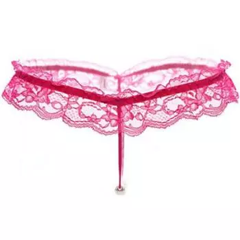 Женские сексуальные трусики с искусственным жемчугом, стринги, кружевные стринги, нижнее белье