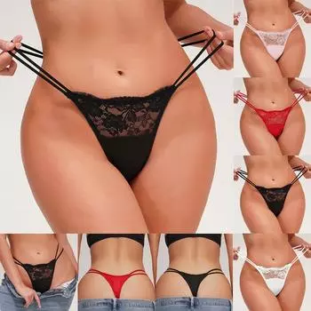 Женские сексуальные трусики с тонкими бретельками и средней посадкой L