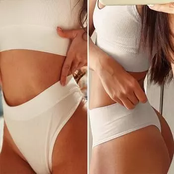 Женские сексуальные трусики-стринги с высокой талией, трусики танга, мягкие стринги, женское белье, женские трусы, трусы, хлопковые трусики, нижнее белье M чёрный