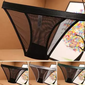 Женские сексуальные трусы с низкой посадкой, эластичным поясом, бесшовные, из сетчатой пряжи, однотонные, легкие M