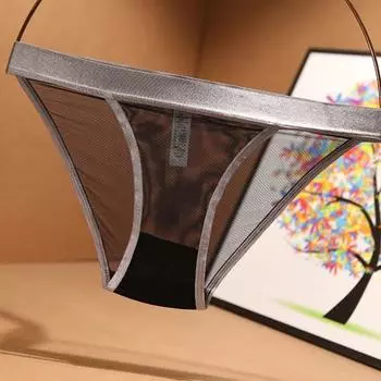 Женские сексуальные трусы с низкой посадкой, эластичным поясом, бесшовные, из сетчатой пряжи, однотонные, легкие M
