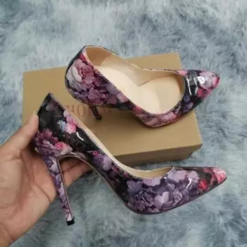 Женские сексуальные туфли-лодочки с острым носком, лакированное платье, базовые туфли на высоком каблуке, женские туфли-шпильки, свадебные туфли на каблуке, размер плюс 42 35 розы красного