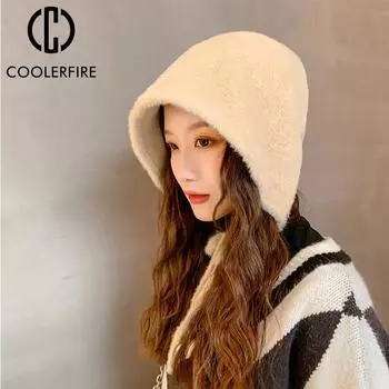 Женские шапки, хлопковая шапка для женщин, сохраняющая тепло, уличная вязаная шапка с костями, женская черная шапка Skullies, женская простая шапка-бини AC2191 One Size чёрный