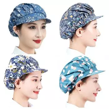 Женские шапки, кепки, кулинария, сельское хозяйство, уборка, эластичные рабочие аксессуары с цветочным принтом