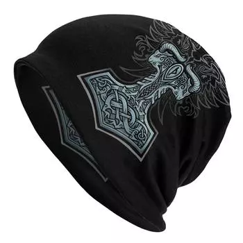 Женские шапочки Thors Rage Viking Hammer унисекс, уличная лыжная кепка, двухслойная тканевая шапка с капюшоном One Size