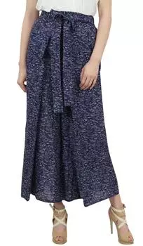 Женские шаровары Phagun из хлопка синего цвета с широкими штанинами и эластичной резинкой на талии-L Large темно-синий