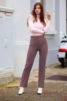 Женские широкие брюки из крепа