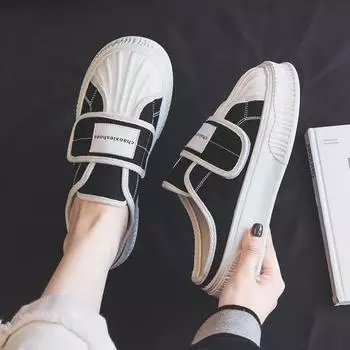 Женские широкие парусиновые кроссовки, парусиновые туфли без шнуровки, шлепанцы-мулы, кроссовки с открытой спиной и широким носком