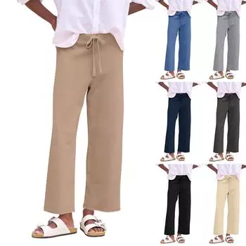 Женские широкие спортивные брюки с высокой талией, свободные прямые брюки, спортивные брюки для бега XL хаки