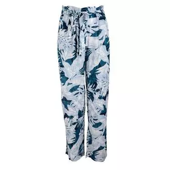 Женские широкие струящиеся брюки с необычным принтом DEELUXE 74 38 синий