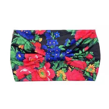 Женские широкие тканевые повязки на голову Для Женщин Завязывающиеся повязки для волос Цветочная повязка для волос Модные банданы Модные тюрбаны Эластичные аксессуары Мисс