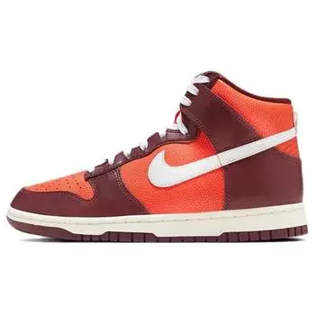 Женские школьные кроссовки Nike Dunk High Be True To Her Red Deep-Maroon Team-Orange FJ2263-600 38