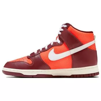 Женские школьные кроссовки Nike Dunk High Be True To Her Red Deep-Maroon Team-Orange FJ2263-600 36.5