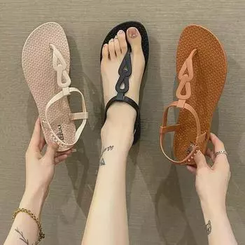 Женские шлепанцы Bohemian Flat: Повседневные летние пляжные сандалии