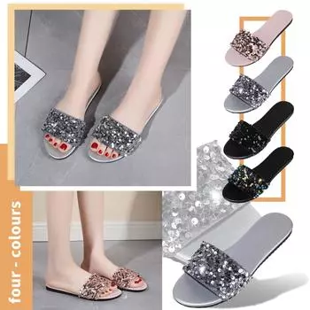 Женские шлепанцы для отдыха в помещении и пляжная обувь на плоской подошве с открытым носком 40 жёлтый