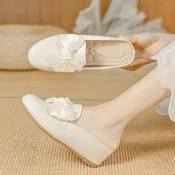 Женские шлепанцы, летние туфли-лодочки, босоножки на танкетке, шлепанцы с открытой пяткой, трендовые Chaussure Femme 35