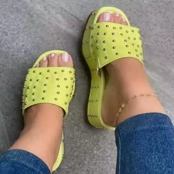 Женские шлепанцы на танкетке и платформе, шлепанцы, сандалии с открытой пяткой, летние брендовые пляжные туфли на среднем каблуке, повседневные шлепанцы Mujer 36 бежевый