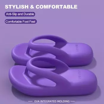 Женские шлепанцы на толстой подошве, летние пляжные сандалии и шлепанцы из ЭВА 36-37 белый