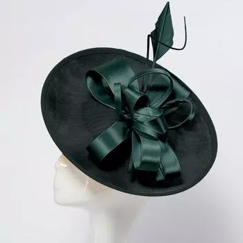 Женские шляпки-фасинаторы, шляпка для чаепития, винтажная шляпка, повязка на голову для коктейля, большая однотонная модная изысканная головная повязка One Size