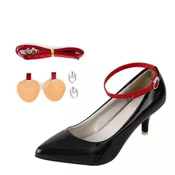 Женские шнурки для высоких каблуков, регулируемый ремень для обуви на щиколотке, удерживающий свободный комплект обуви, шнурки, завязки, ремни, кружево красный