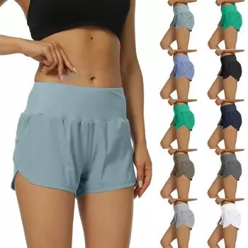 Женские шорты для бега, спортивные шорты для активного отдыха с карманами L чёрный